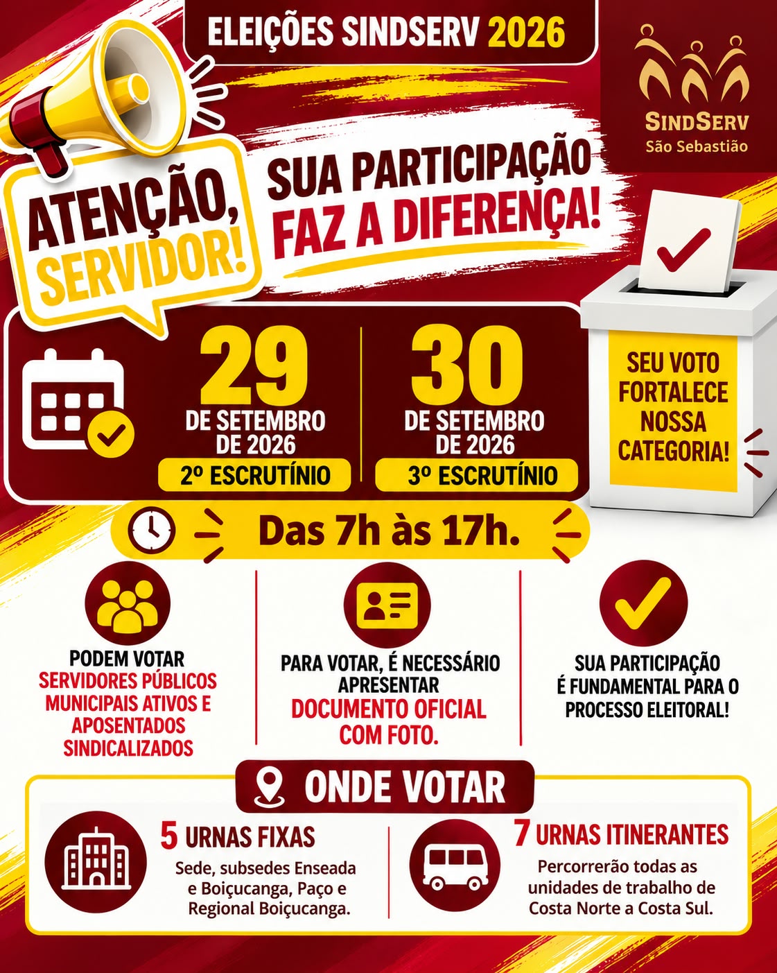 Aviso Eleição 2026